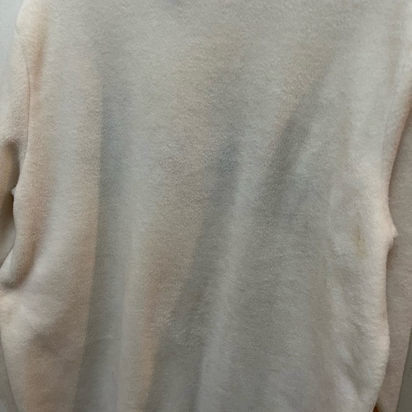 Christopher & Banks Size Large Cream Fleece Top - Picture 3 of 3